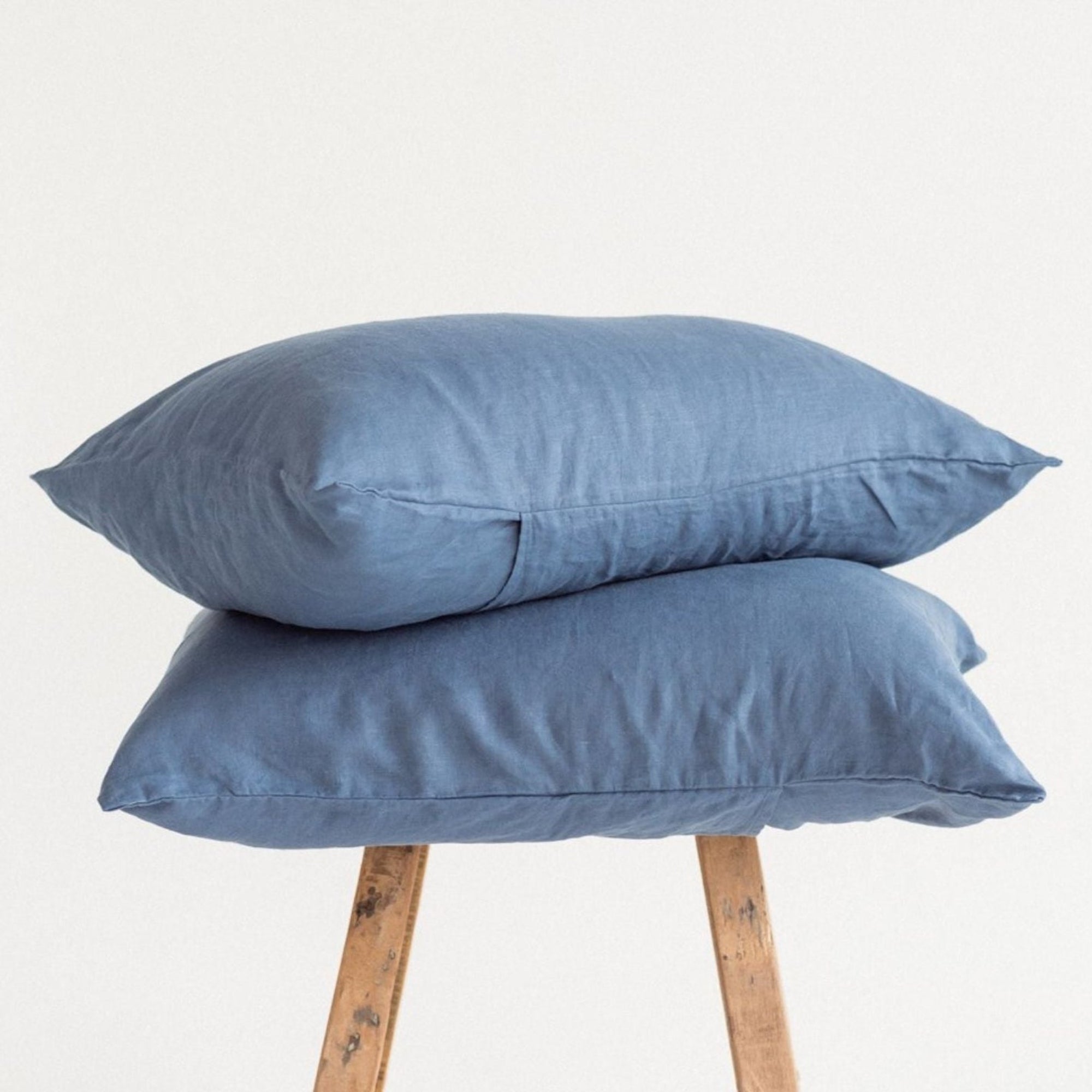 Coastal Blue Linen Pillowcases