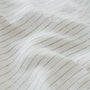 Foxtrot Home French Flax Linen Coastal Blue Quilt with Coastal Blue Stripes on reverse