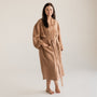 Foxtrot Home French Flax Linen Robe in Malt Brown
