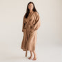 Foxtrot Home French Flax Linen Robe in Malt Brown