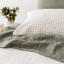 Foxtrot Home French Flax Linen Cactus Grid Duvet