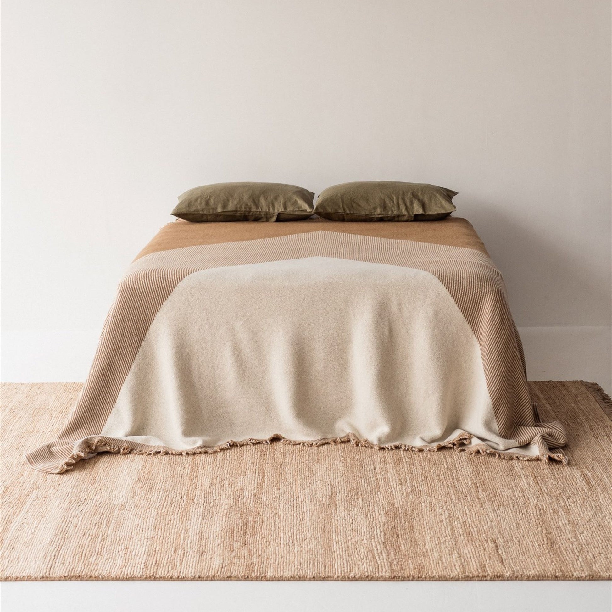 Foxtrot Home New Zealand Wool Bedspread in Ginger Honey