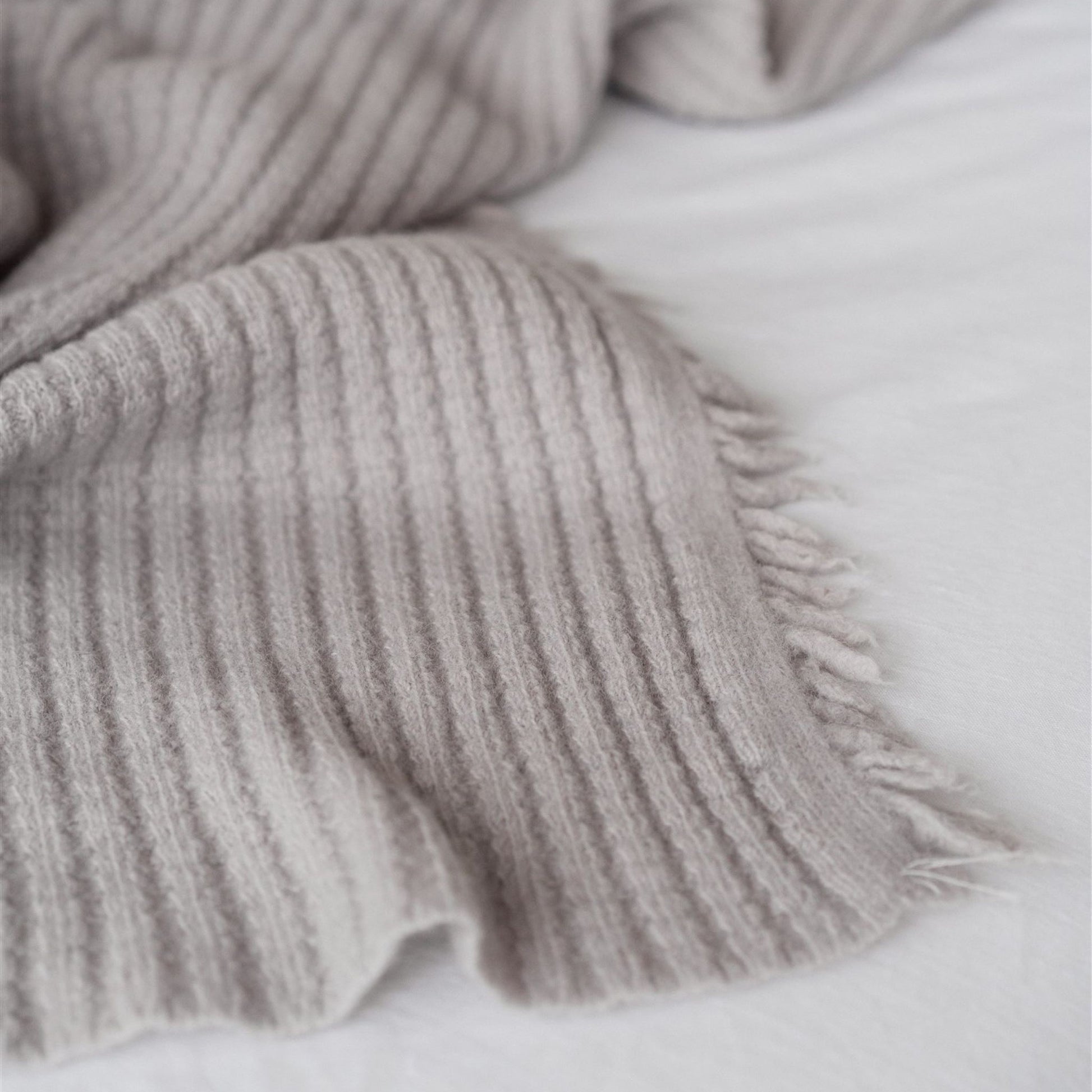Foxtrot Home New Zealand Wool Throw Blanket Cloud