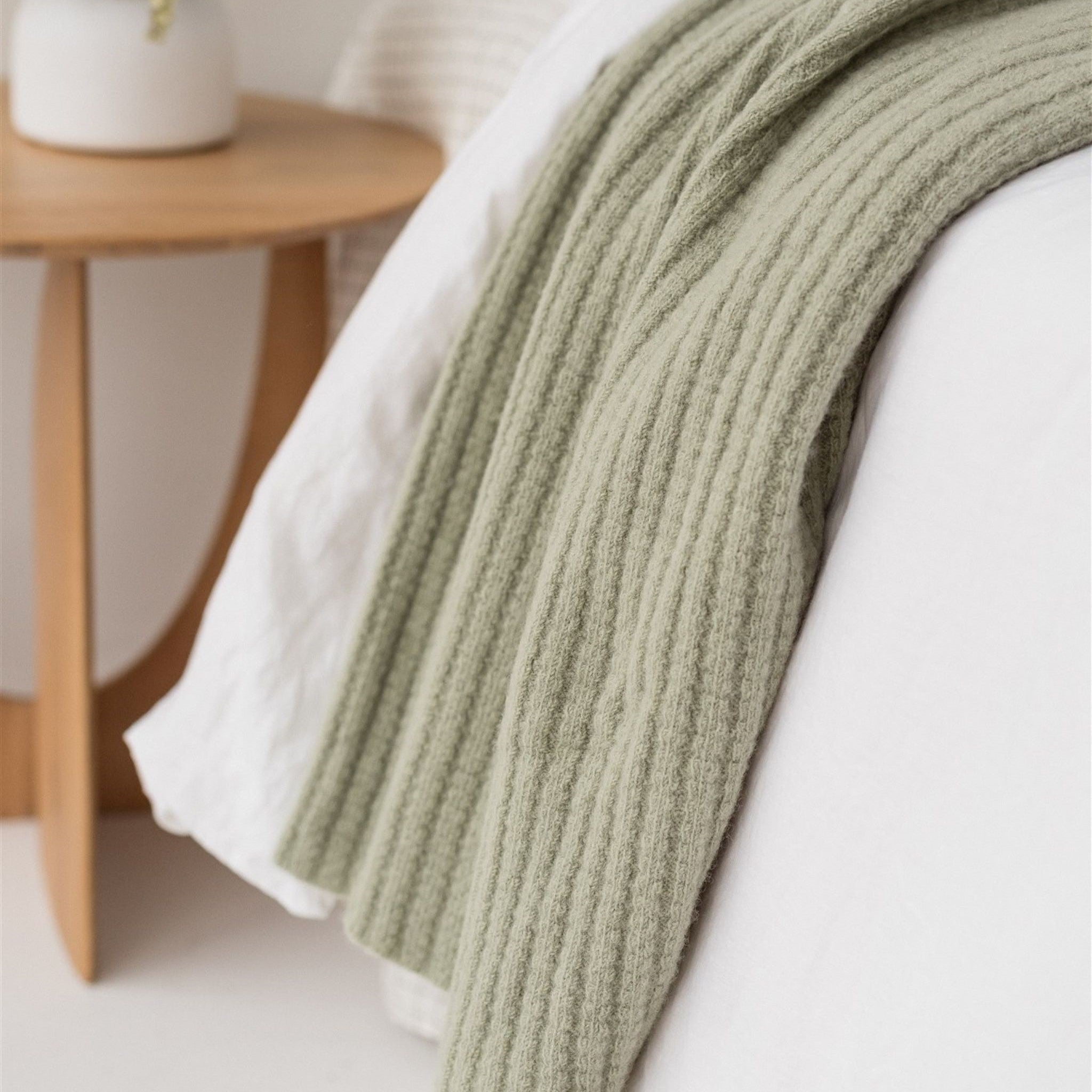 Foxtrot Home New Zealand Wool Throw Blanket Spring