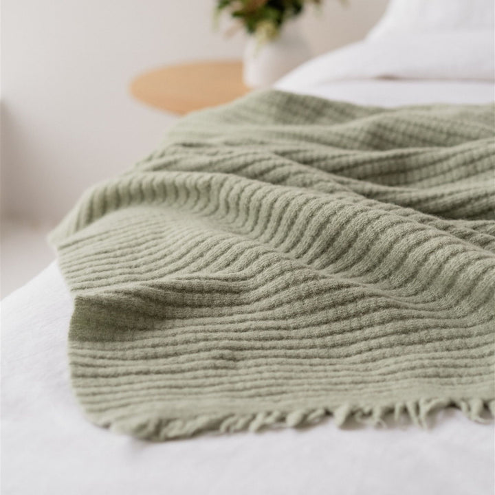 Foxtrot Home New Zealand Wool Throw Blanket Spring