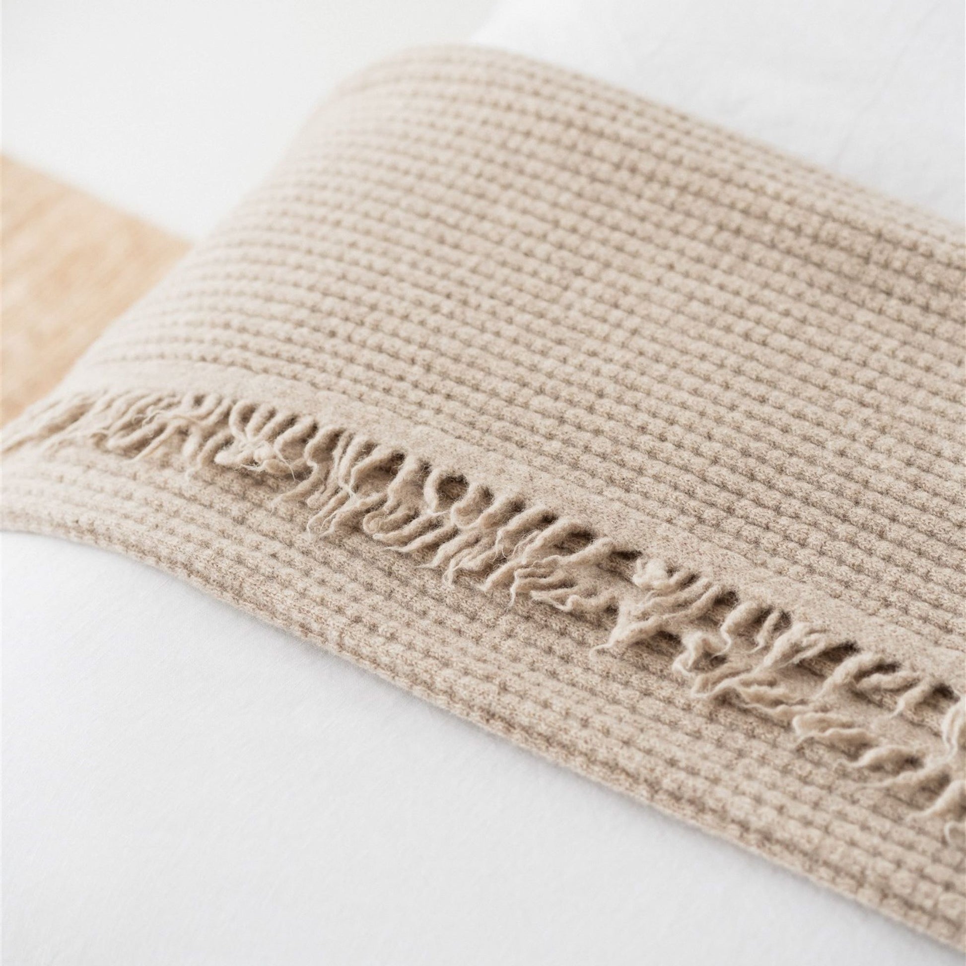 Foxtrot Home New Zealand Wool Throw Blanket Sand