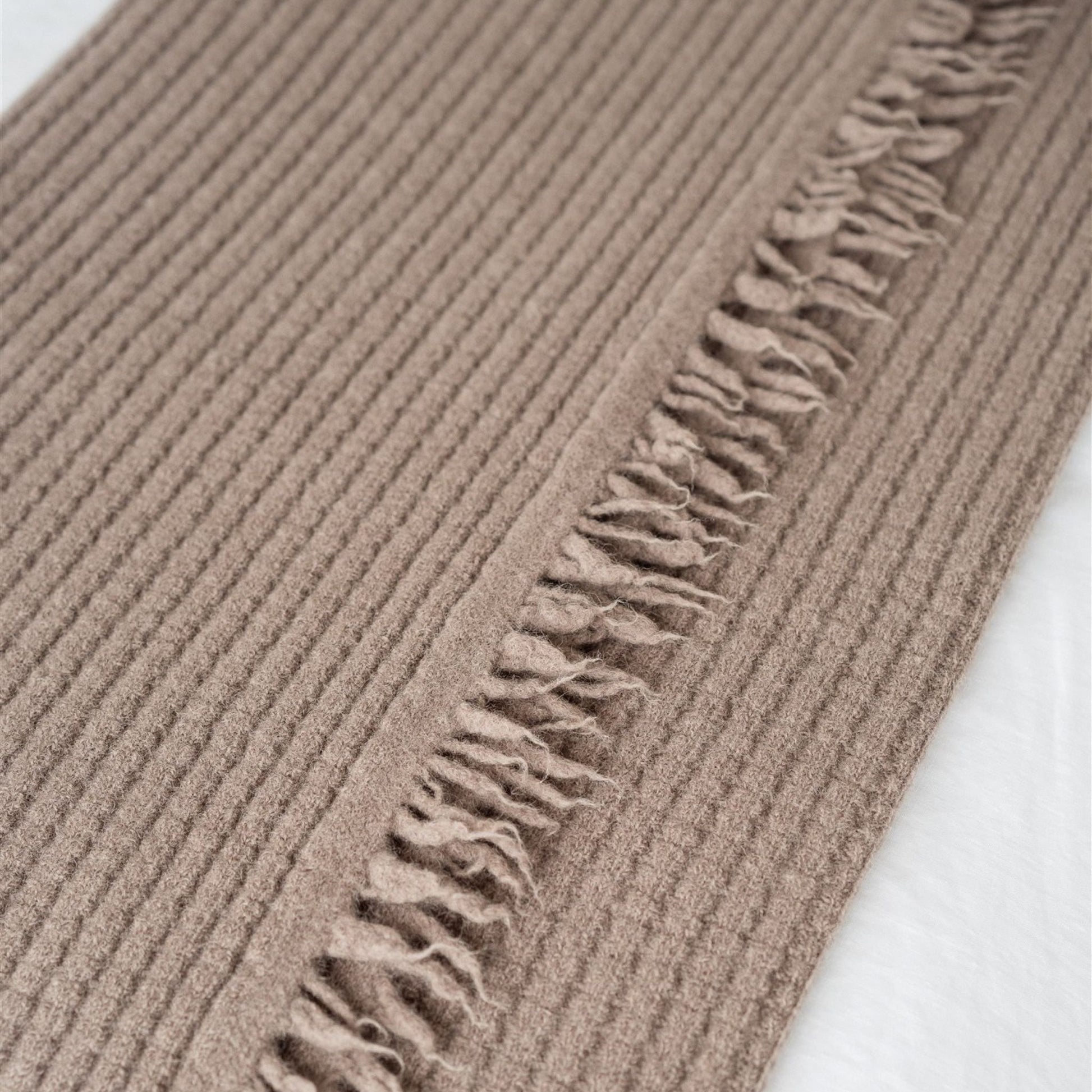 Foxtrot Home New Zealand Wool Throw Blanket Mushroom