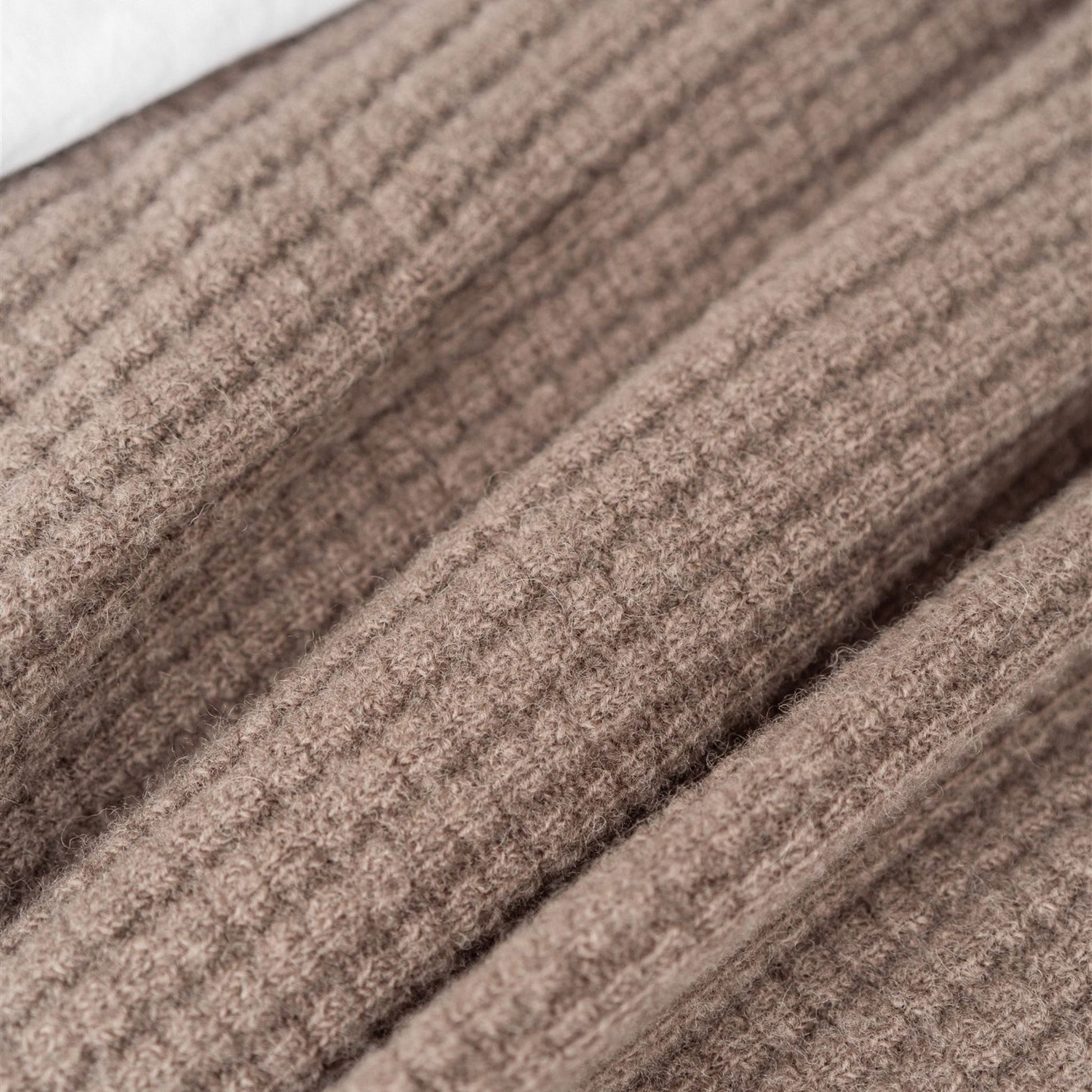 Foxtrot Home New Zealand Wool Throw Blanket Mushroom
