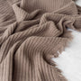 Foxtrot Home New Zealand Wool Throw Blanket Mushroom
