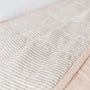 Foxtrot Home French Flax Linen Blush Pink & Grey Stripes Quilt