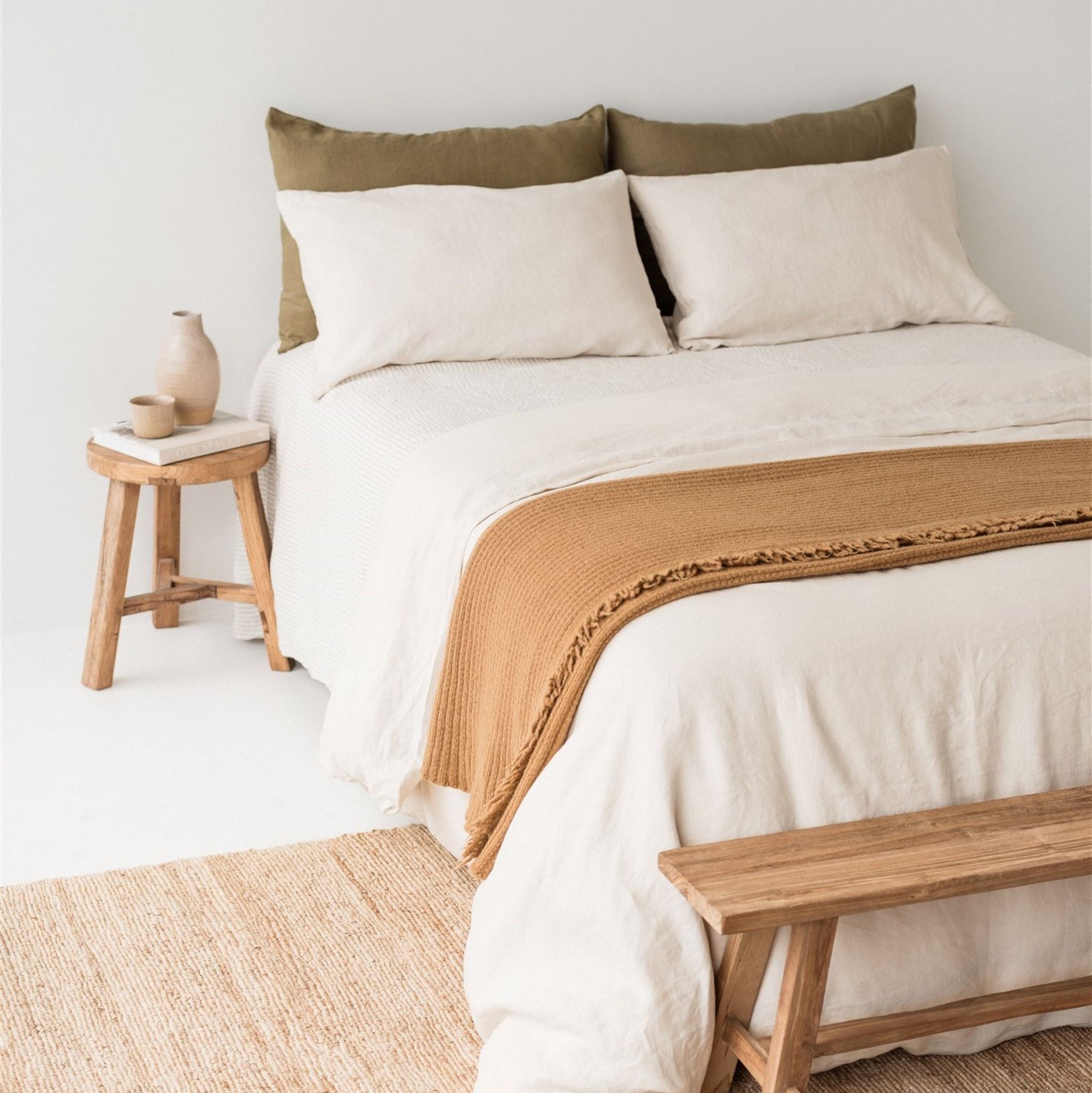 Foxtrot Home New Zealand Wool Throw Blanket Ginger Honey