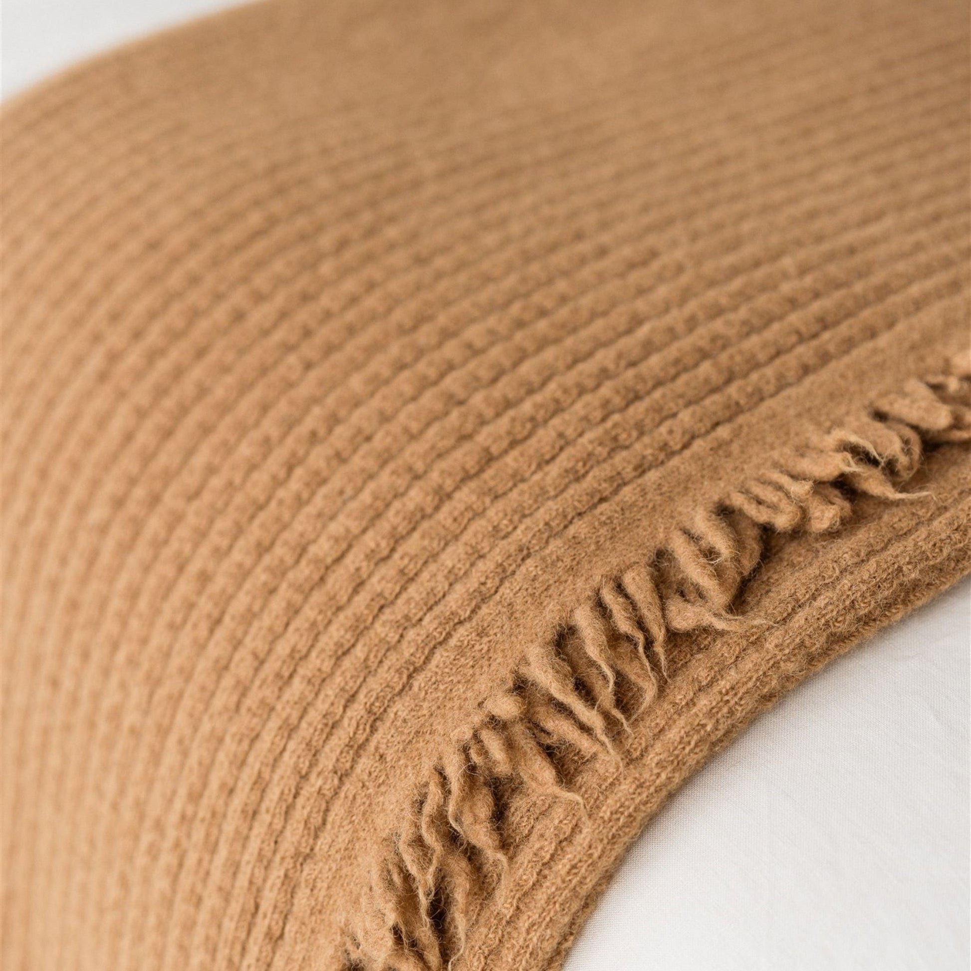 Foxtrot Home New Zealand Wool Throw Blanket Ginger Honey