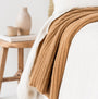 Foxtrot Home New Zealand Wool Throw Blanket Ginger Honey