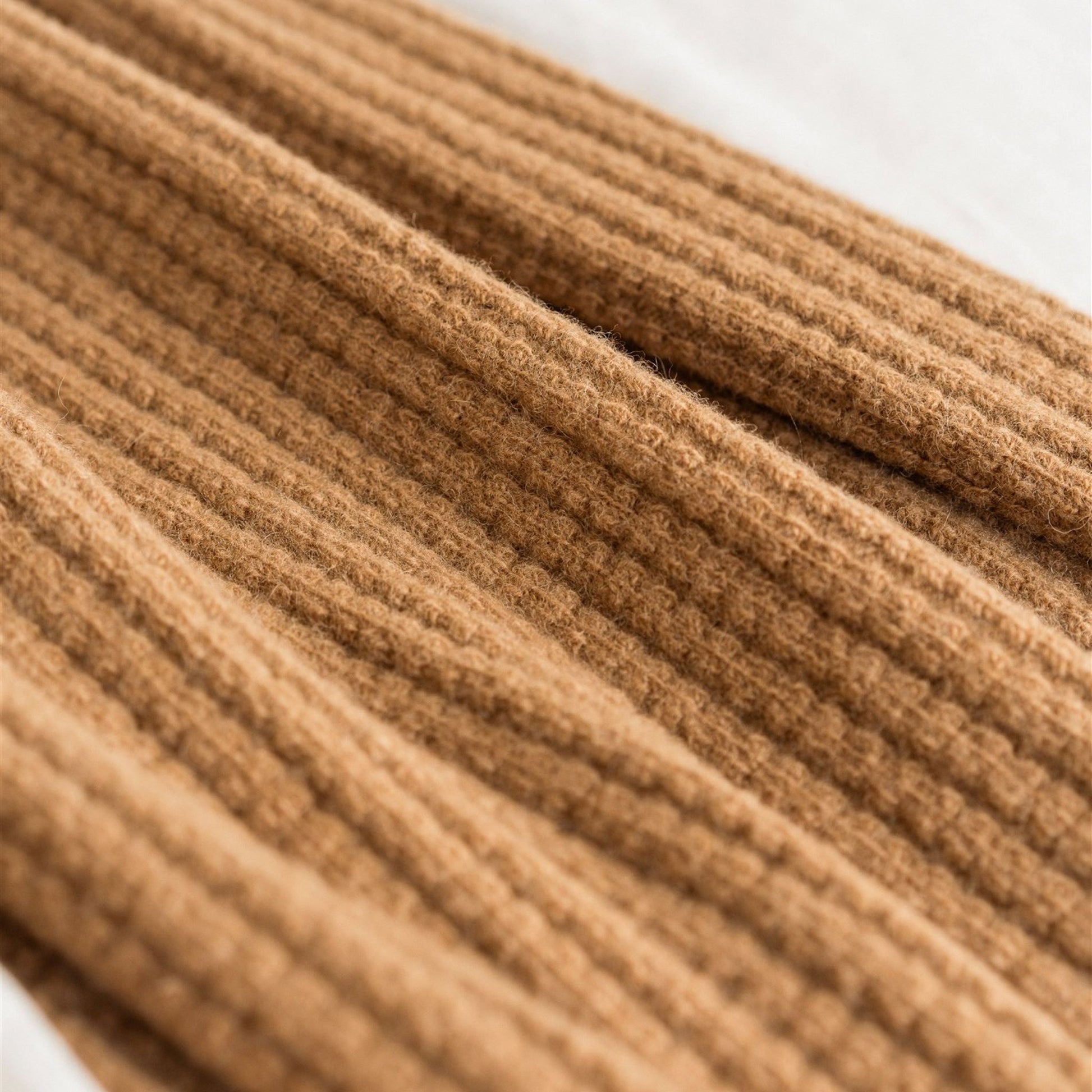 Foxtrot Home New Zealand Wool Throw Blanket Ginger Honey