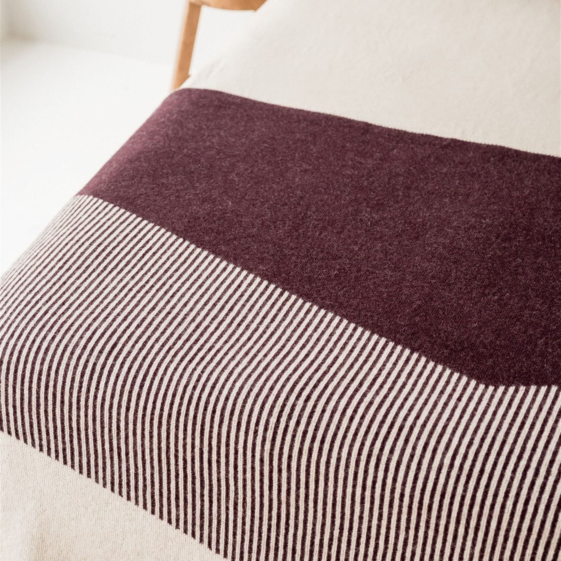 Foxtrot Home New Zealand Wool Throw Blanket Geometric Fig