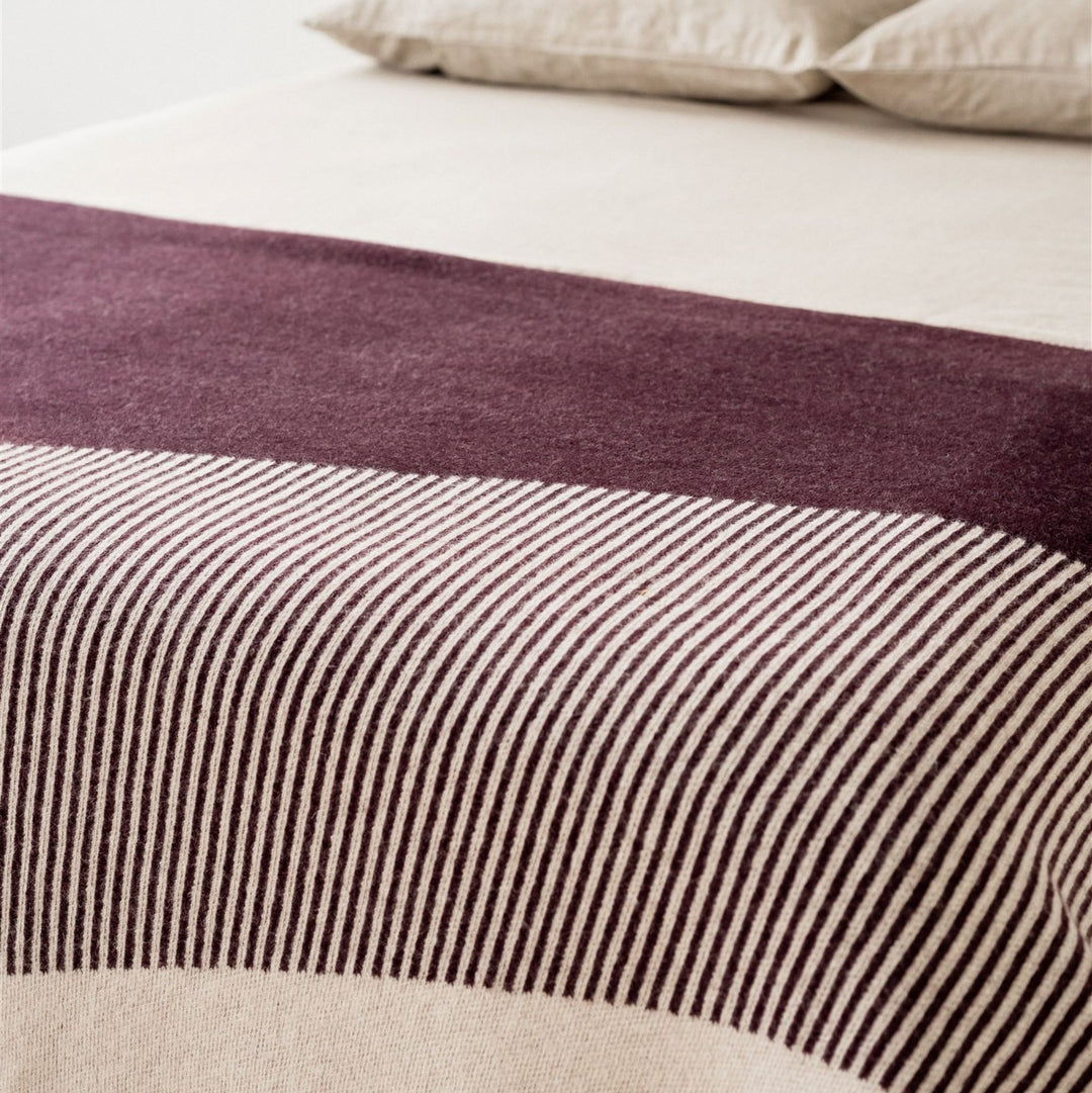 Foxtrot Home New Zealand Wool Throw Blanket Geometric Fig