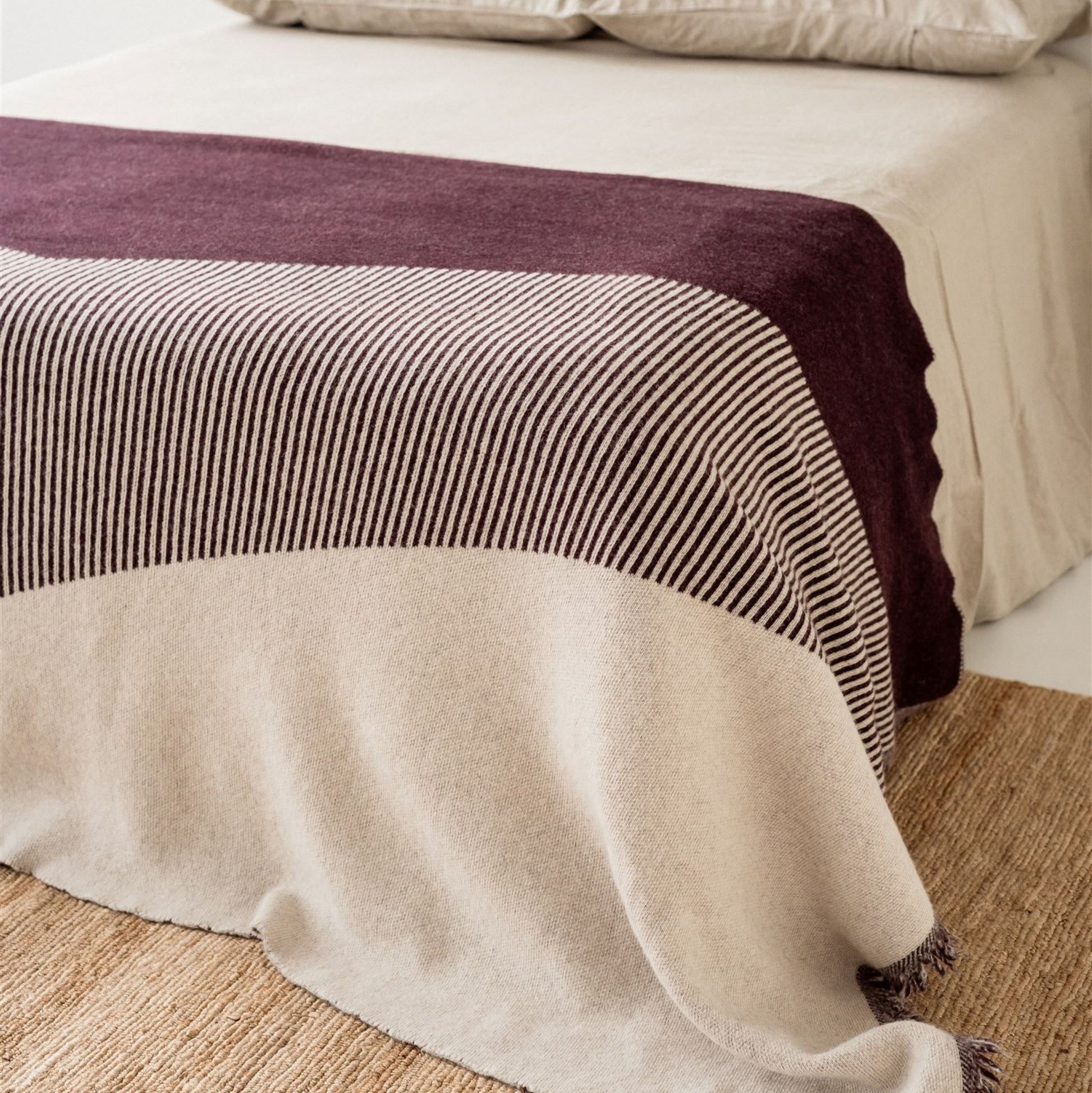 Foxtrot Home New Zealand Wool Throw Blanket Geometric Fig