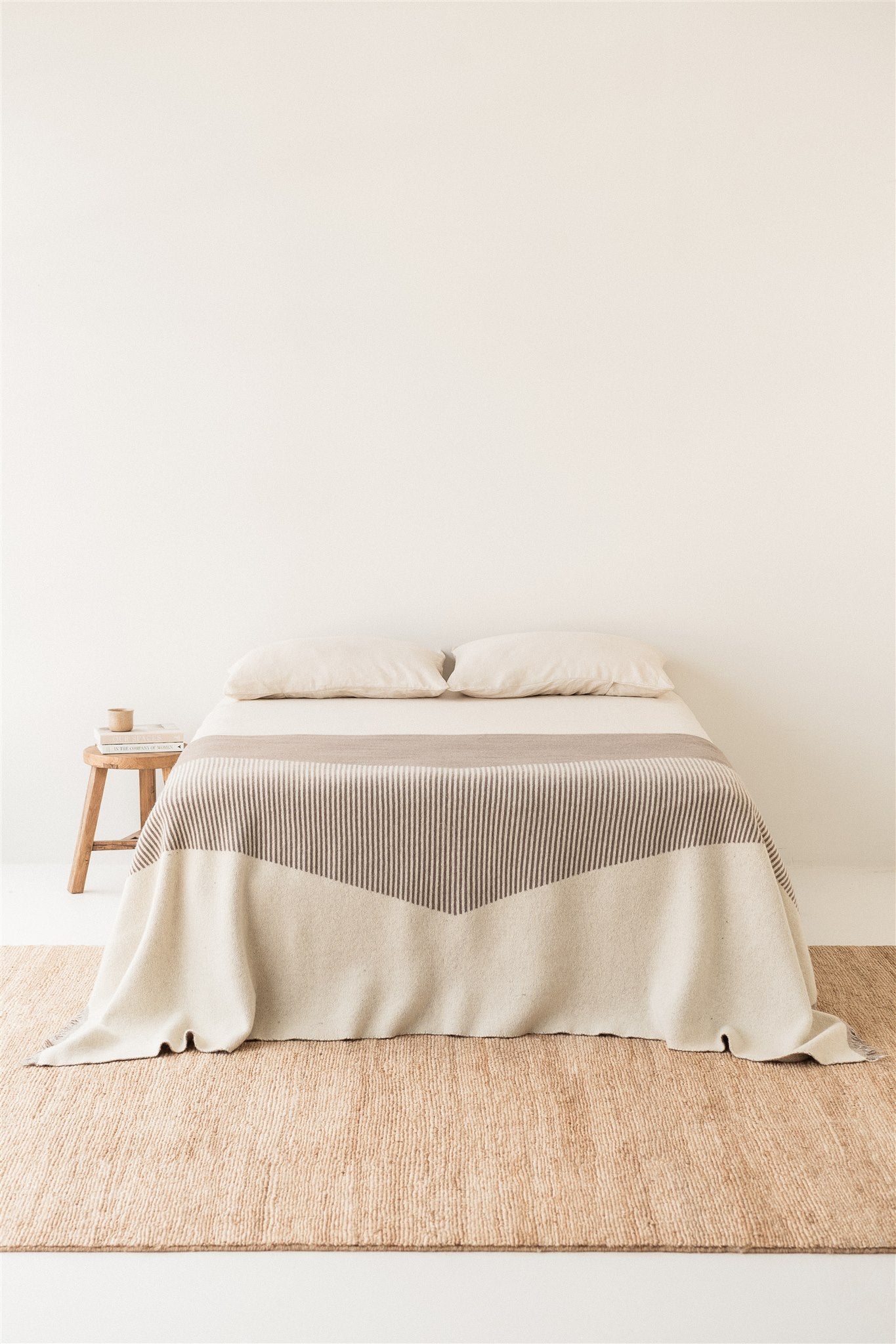 Mushroom Geometric Wool Throw Blanket