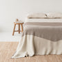 Foxtrot Home New Zealand Wool Throw Blanket Geometric Mushroom