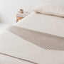 Foxtrot Home New Zealand Wool Throw Blanket Geometric Mushroom
