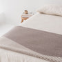 Foxtrot Home New Zealand Wool Throw Blanket Geometric Mushroom