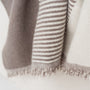 Foxtrot Home New Zealand Wool Throw Blanket Geometric Mushroom