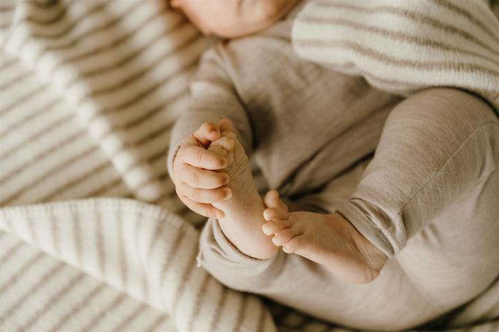 Sand Stripes Wool Baby Blanket