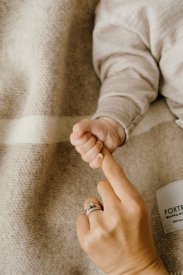 Oatmeal Wool Baby Blanket