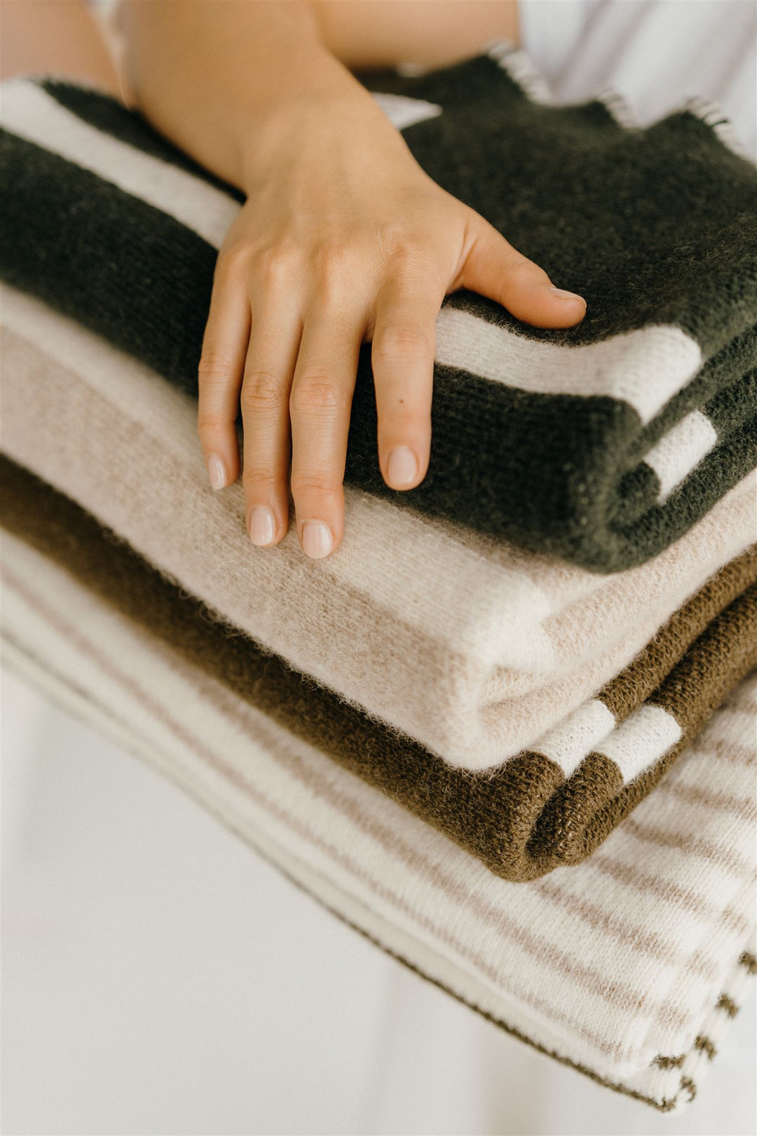 Navy Blue Wool Baby Blanket