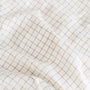 Foxtrot Home French Flax Linen Cot Duvet in Cactus Grid