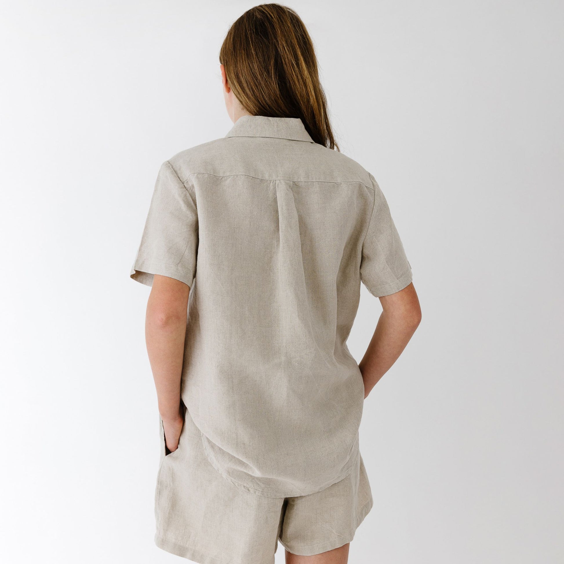 Foxtrot Home French Flax Linen Summer Pyjamas in Natural
