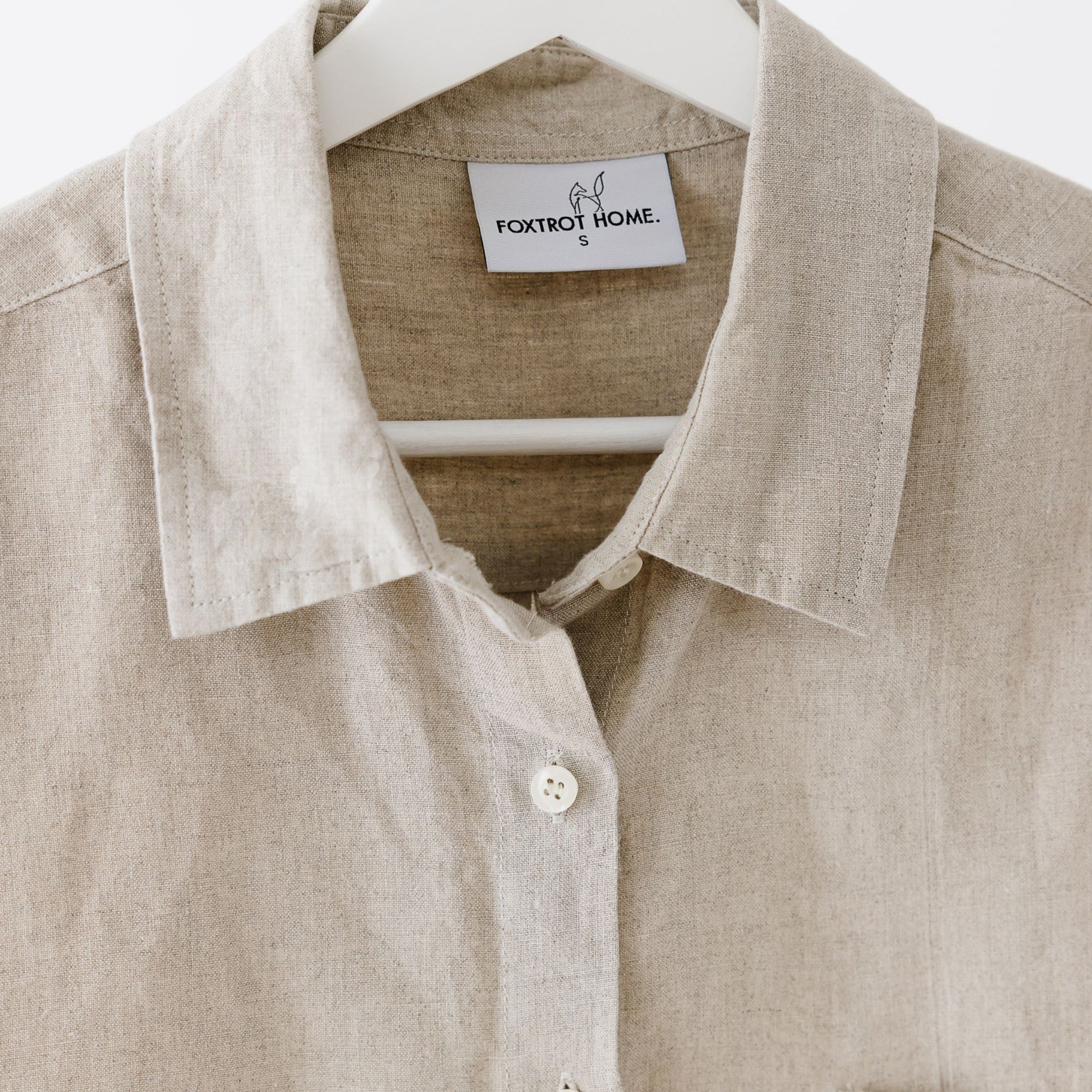 Foxtrot Home French Flax Linen Summer Pyjamas in Natural