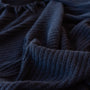 Foxtrot Home New Zealand Wool Throw Blanket in Navy