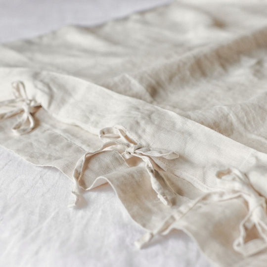 Oat Linen Cot Duvet