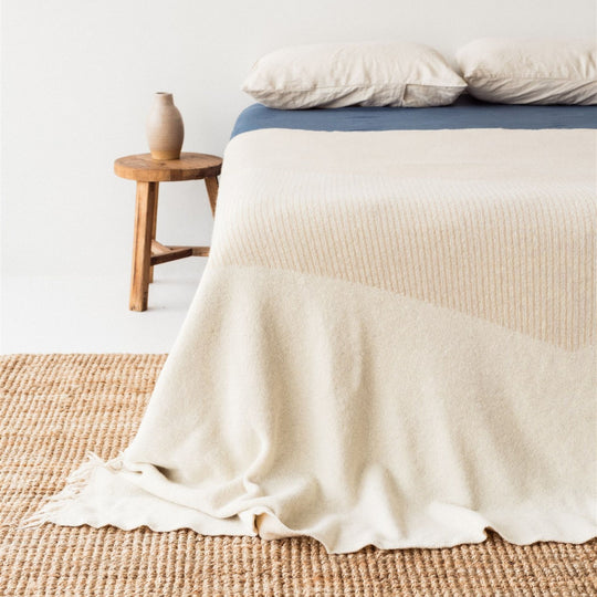 Pampas Geometric Wool Throw Blanket