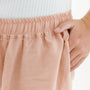 Foxtrot Home French Flax Linen Long Pyjama Pants in Peach