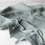 Foxtrot Home French Flax Linen Cot Duvet in Sage