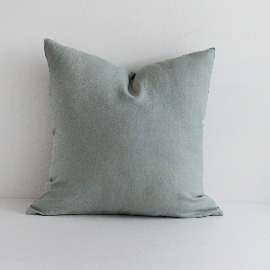 Sage Green Linen Cushion Cover – Foxtrot Home - Main Image