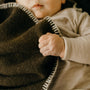 Foxtrot Home New Zealand Wool Baby or Knee Blanket in Olive