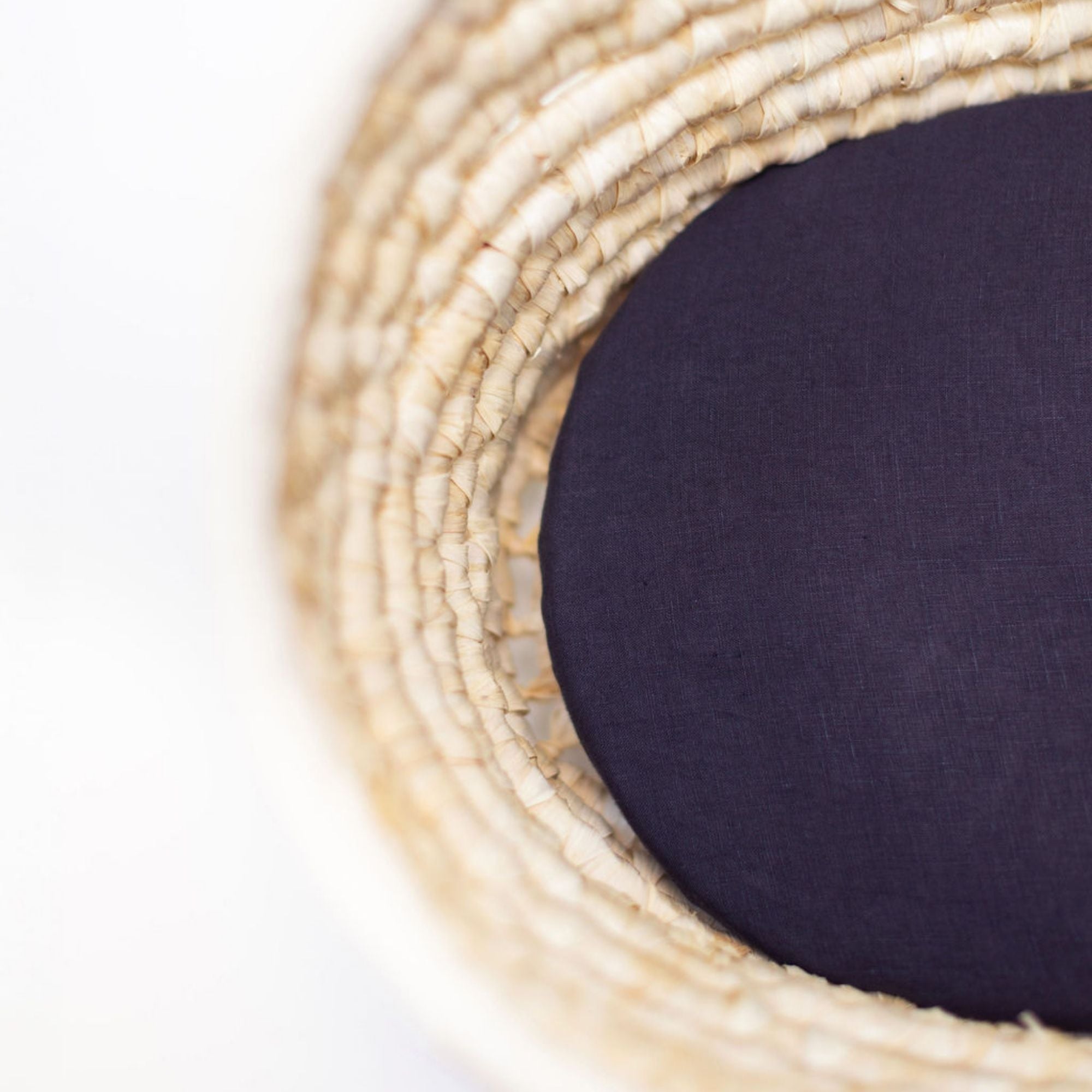 Midnight Blue Linen Cot/Bassinet Sheet