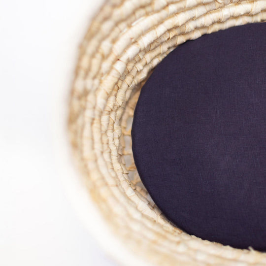 Midnight Blue Linen Cot/Bassinet Sheet