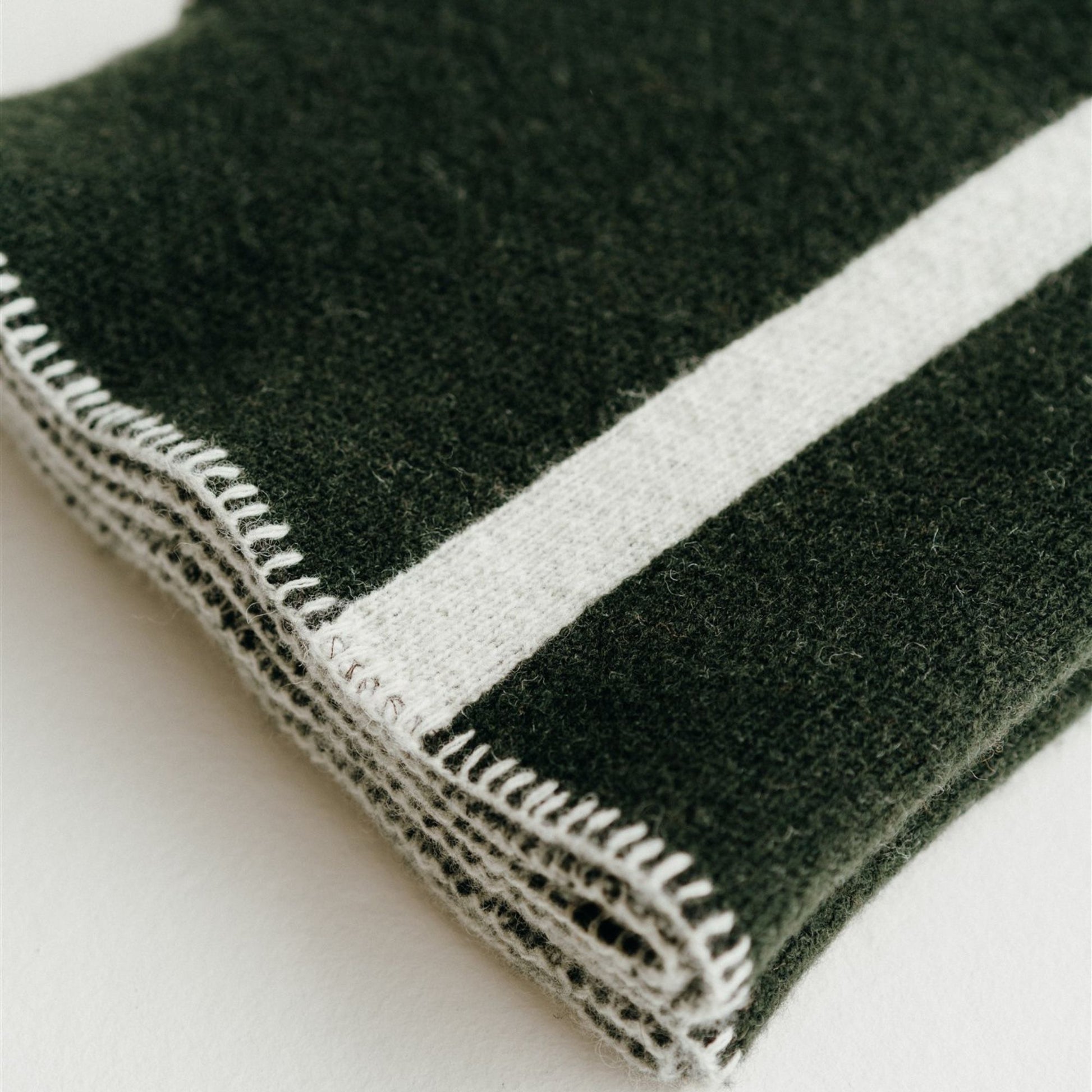 Foxtrot Home New Zealand Wool Knee Blanket in Moss Green