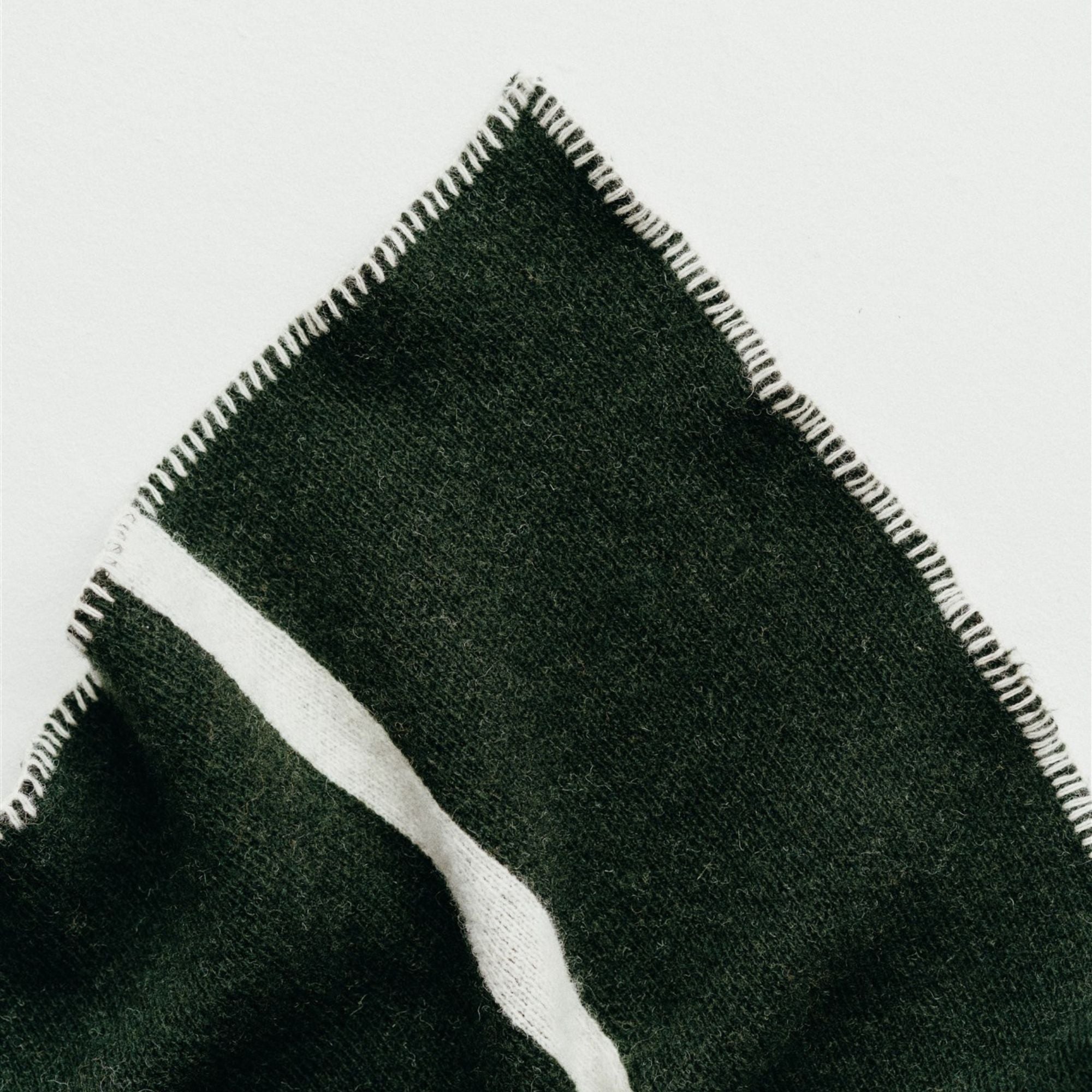 Foxtrot Home New Zealand Wool Knee Blanket in Moss Green