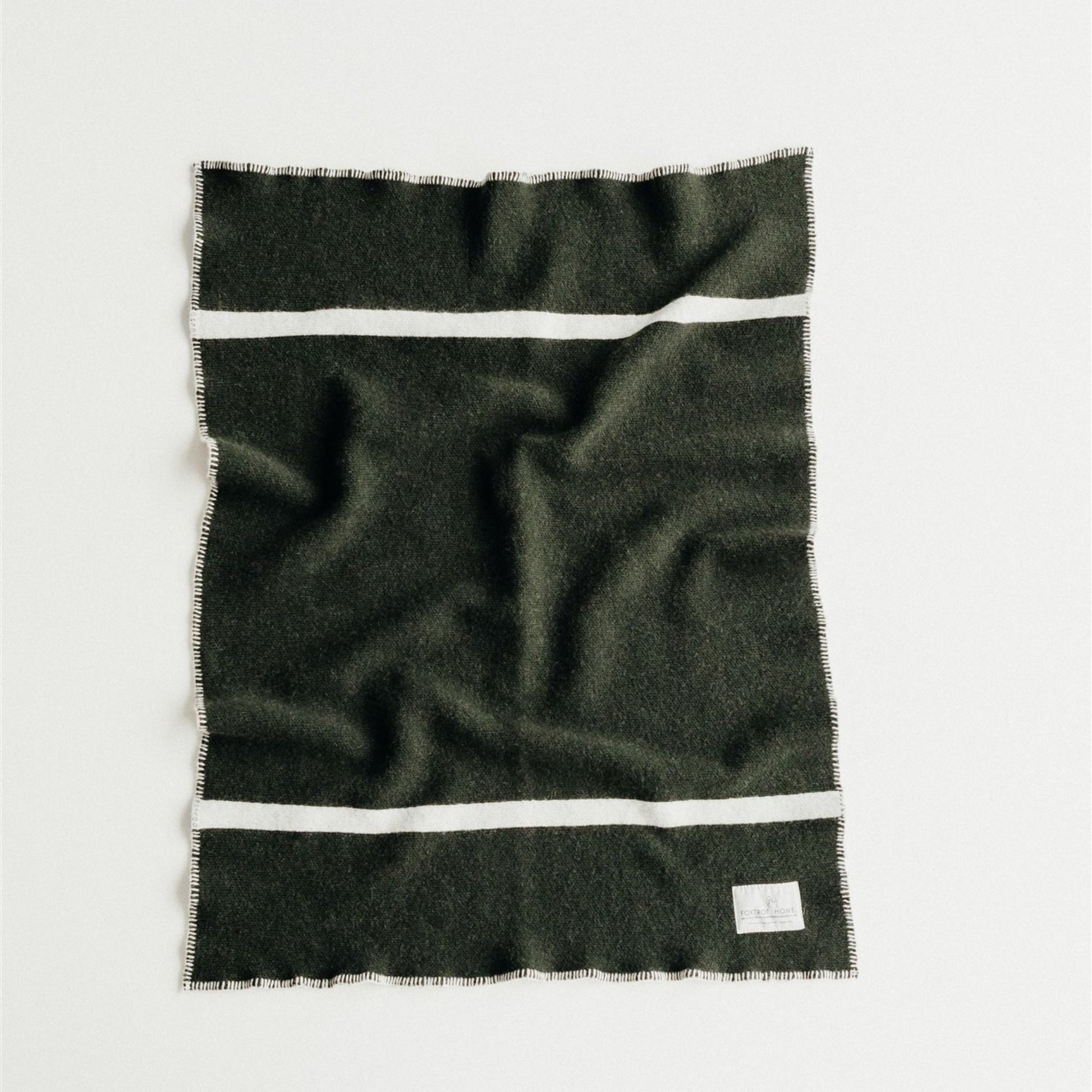 Foxtrot Home New Zealand Wool Knee Blanket in Moss Green