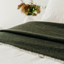Foxtrot Home New Zealand Wool Blanket Throw in Moss Green