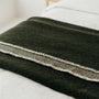 Foxtrot Home New Zealand Wool Blanket Throw in Moss Green