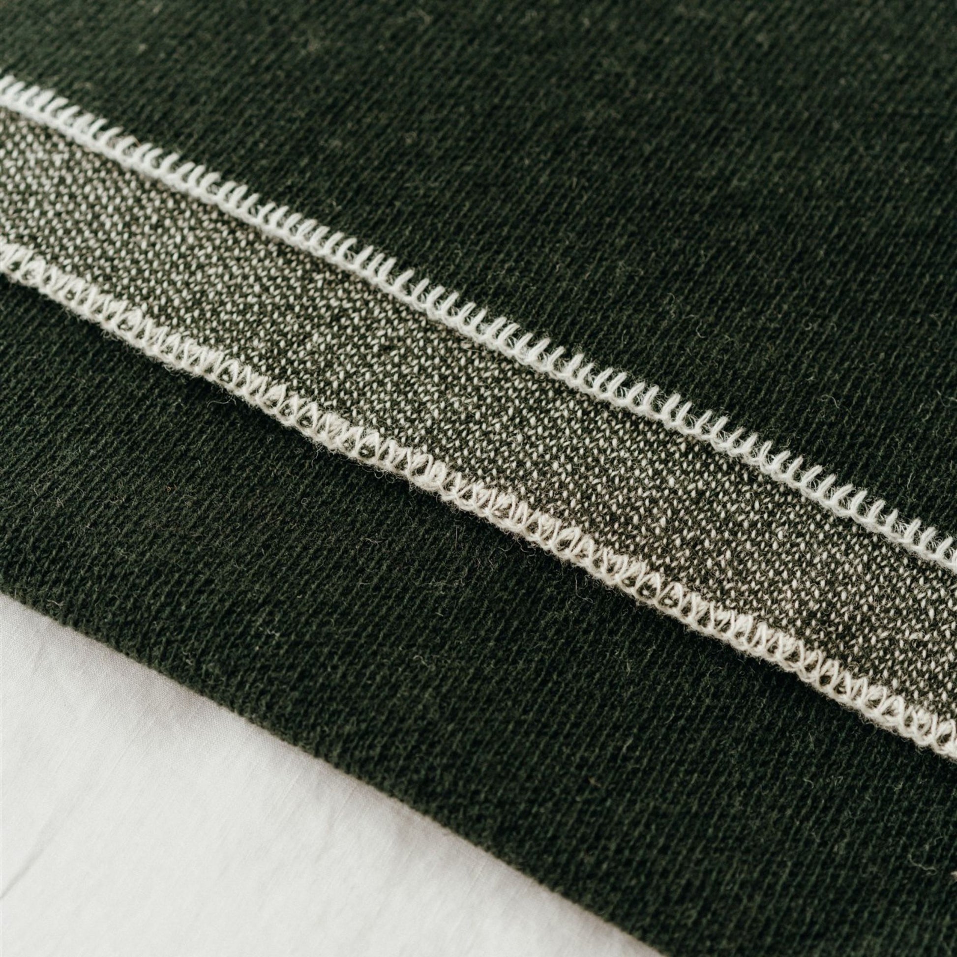 Foxtrot Home New Zealand Wool Blanket Throw in Moss Green