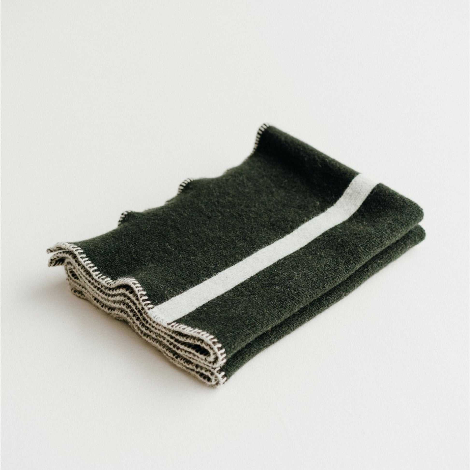 Foxtrot Home New Zealand Wool Knee Blanket in Moss Green