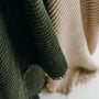 Foxtrot Home New Zealand Wool Throw Blanket Moss Green
