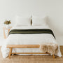 Foxtrot Home New Zealand Wool Throw Blanket Moss Green